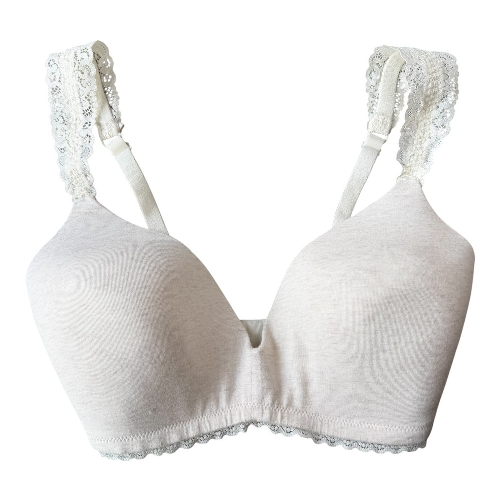 aerie Lace Strap Seamless Light Cream T-Shirt Bra